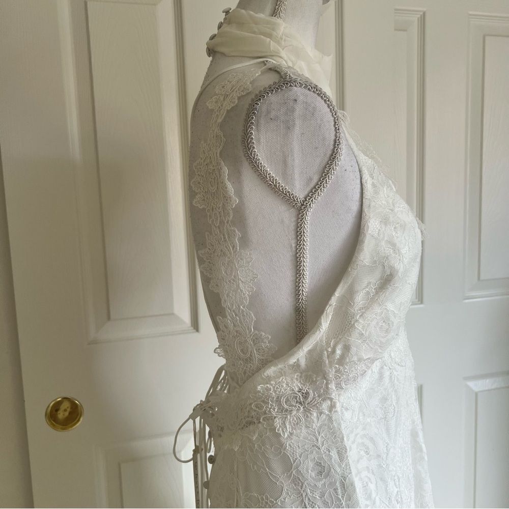 For Love & Lemons Nicola Lace Bridal Gown White Medium / Large NEW MSRP $648 - Picture 9 of 14